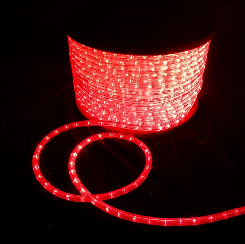110-130VAC/220-240VAC HORIZONTAL RED 2WIRES LED ROPE LIGHT